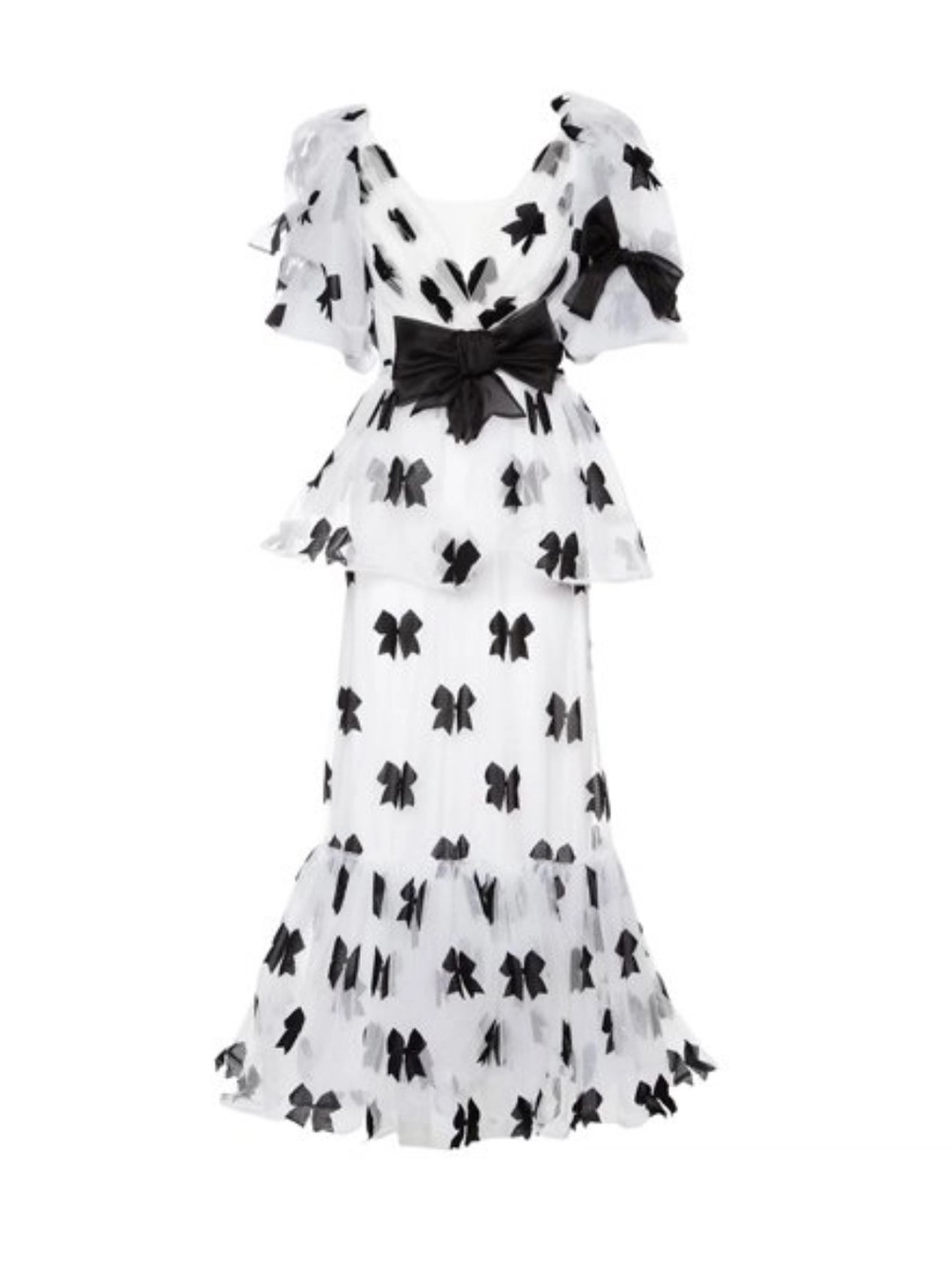Rodarte Fall 2019 Bow Peplum Gown